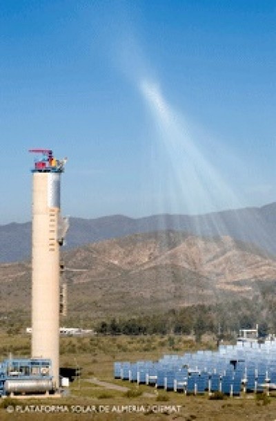 Torre y heli�statos de la Plataforma Solar de Almer�a
