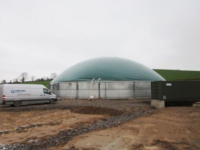 Planta de biog�s en construcci�n